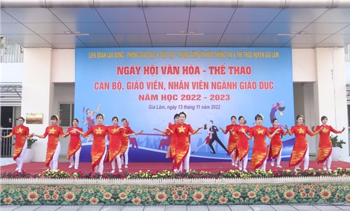 Tưng bừng Ngày hội Văn hóa- Thể thao cán bộ, giáo viên, nhân viên Ngành Giáo dục huyện Gia Lâm năm học 2022- 2023